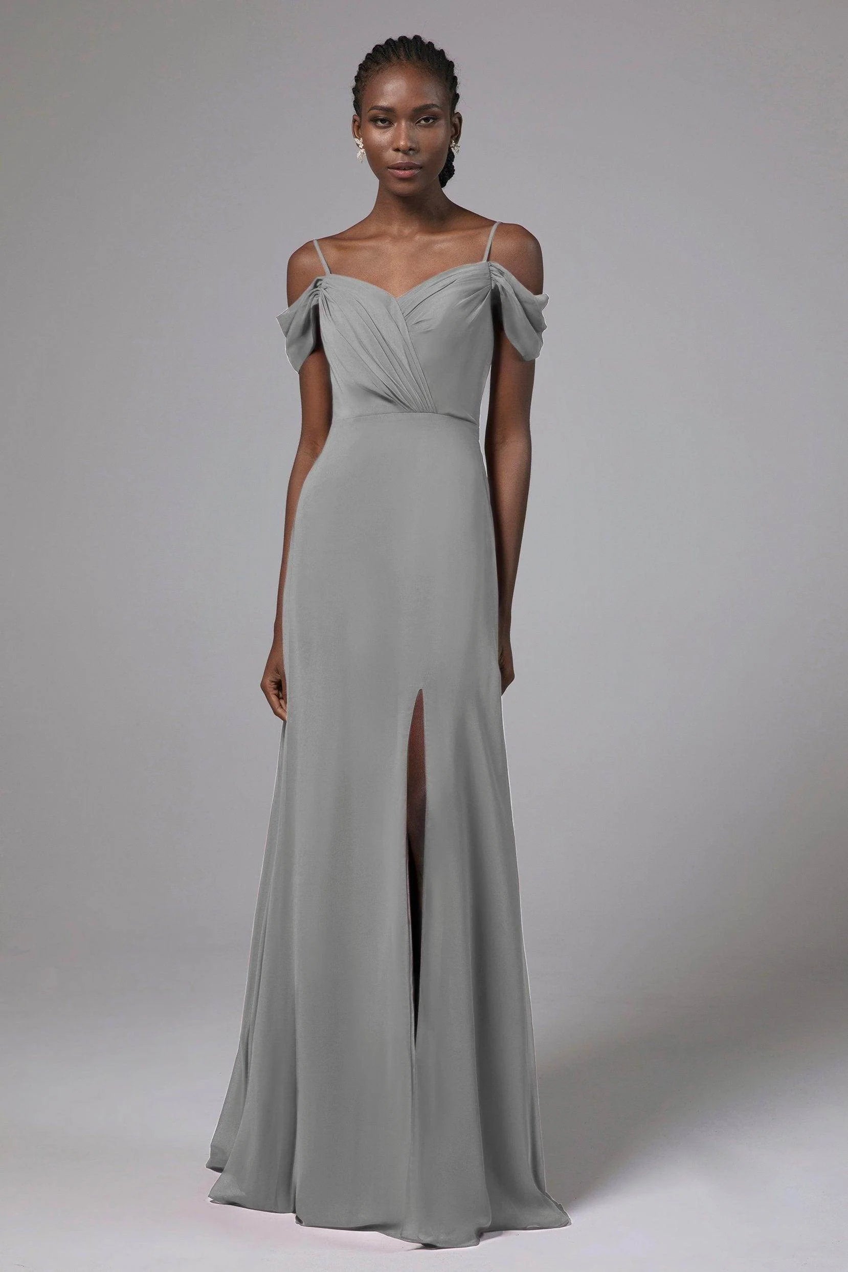 A-Line Floor Length Chiffon Bridesmaid Dress Formal Dresses CB0412