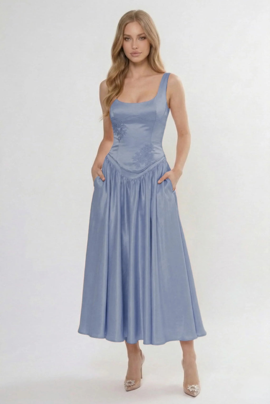 A-Line Ankle Length Soft Satin Bridesmaid Dress CG0315BM