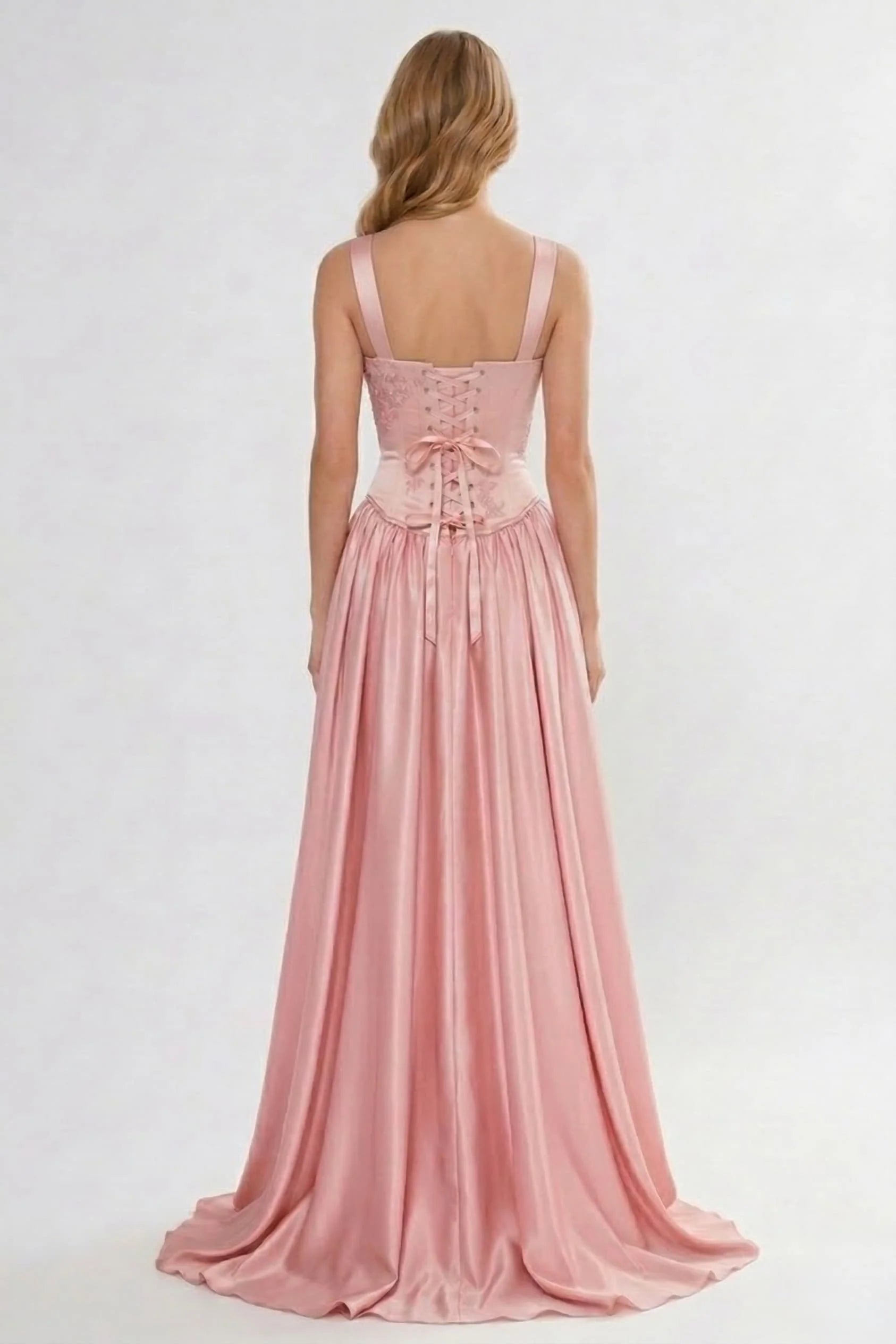 A-Line Floor Length Soft Satin Bridesmaid Dress CG0314BM
