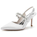 Stiletto Heel 8.5cm Silk-Like Shoes CK0137