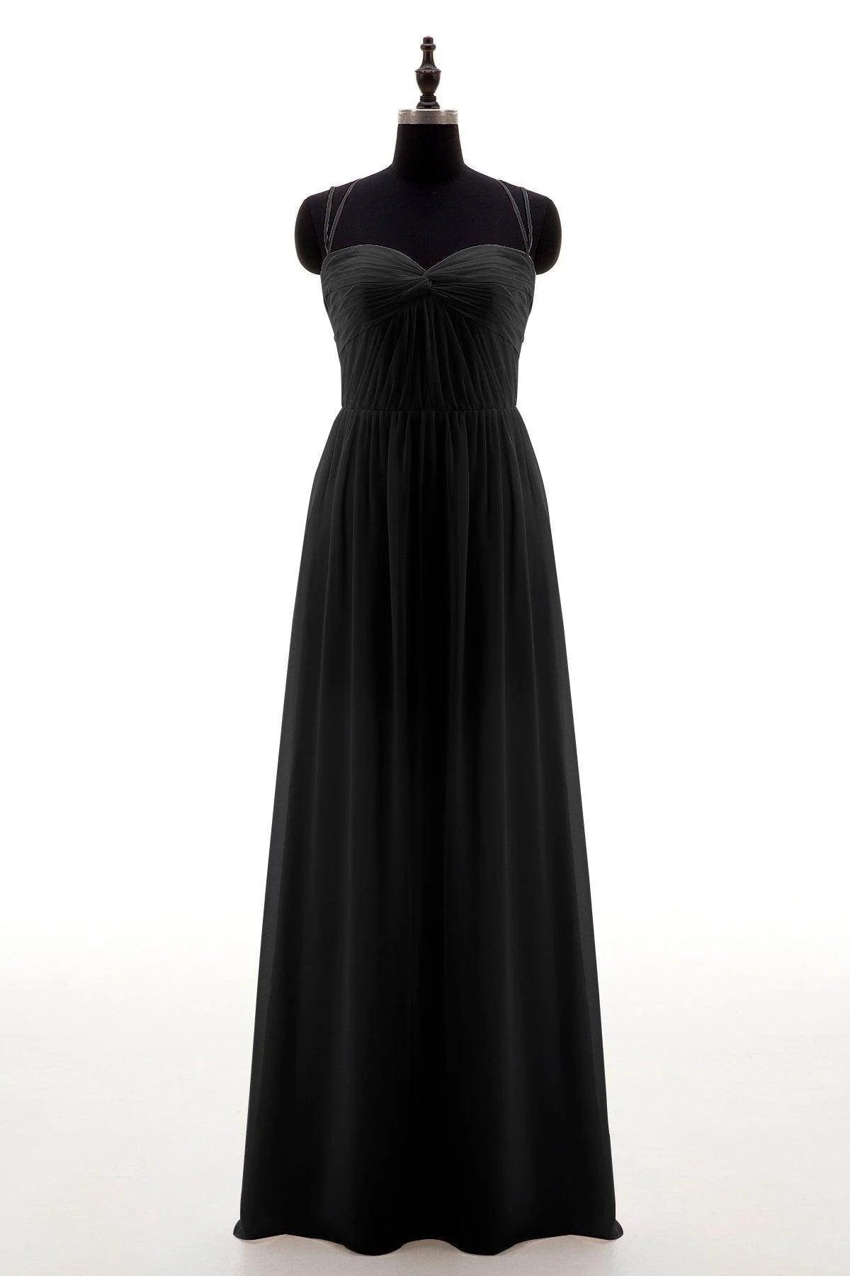 Sheath-Column Floor Length Chiffon Bridesmaid Dress NB3316
