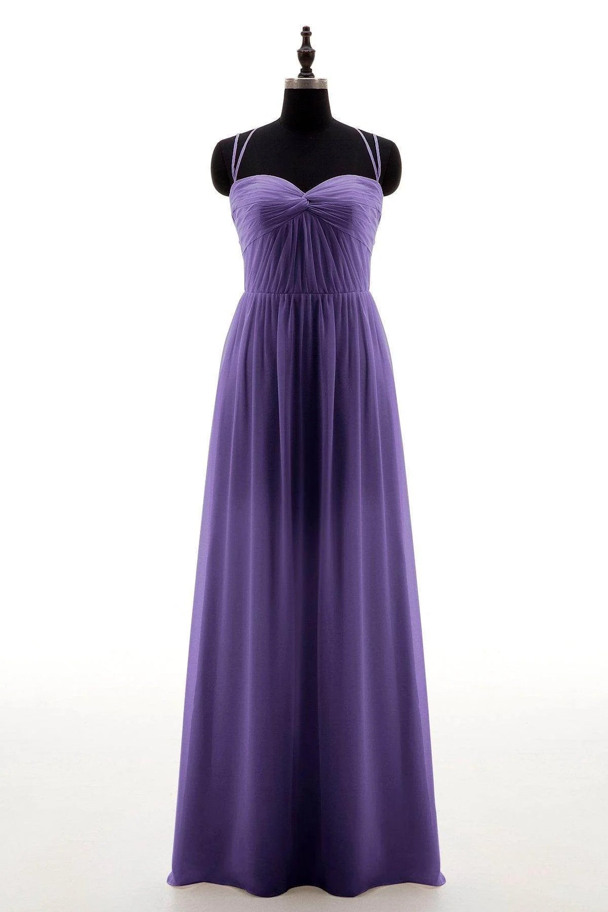 Sheath-Column Floor Length Chiffon Bridesmaid Dress NB3316