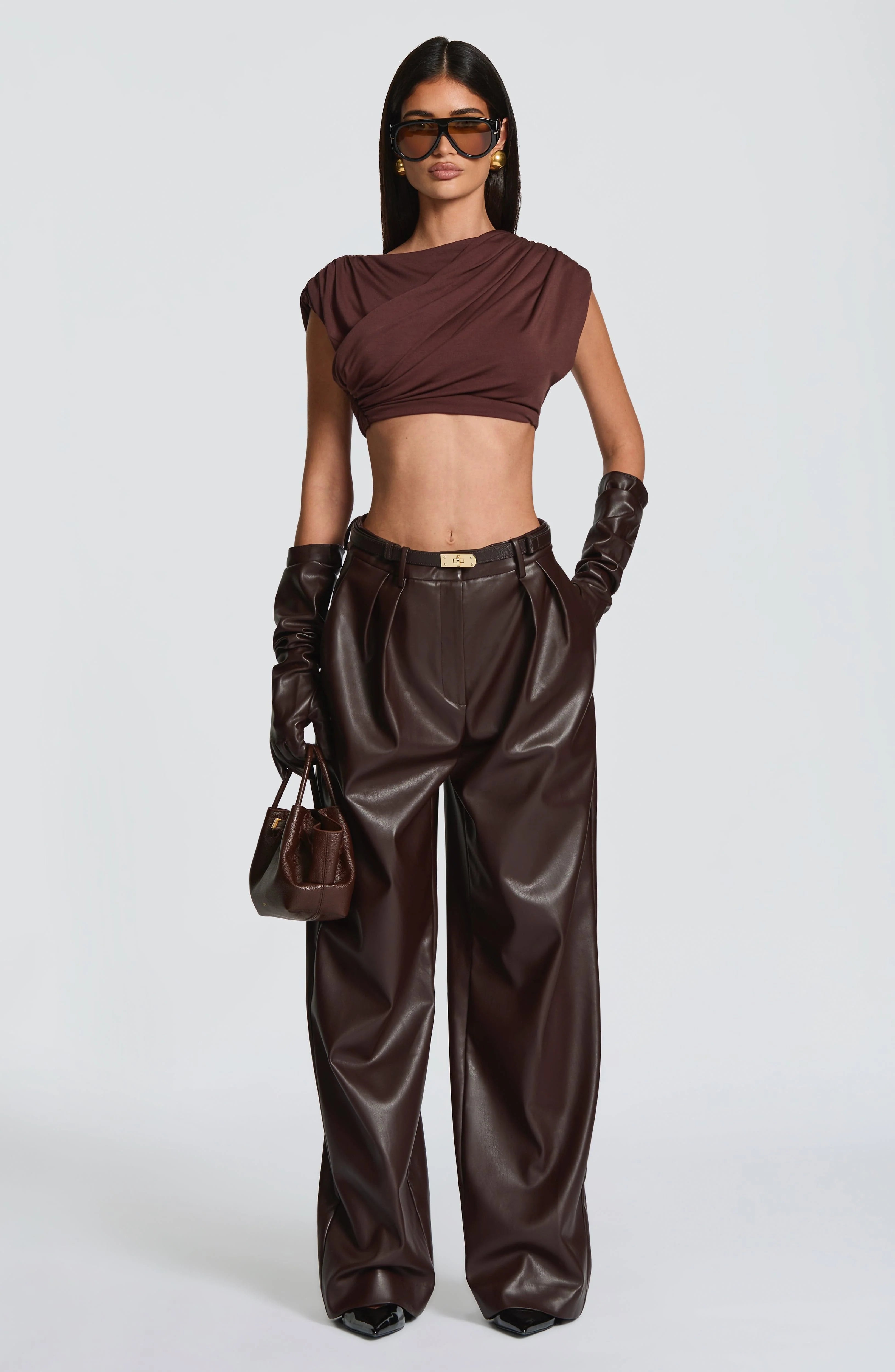 Glenda Pants - Plum Brown