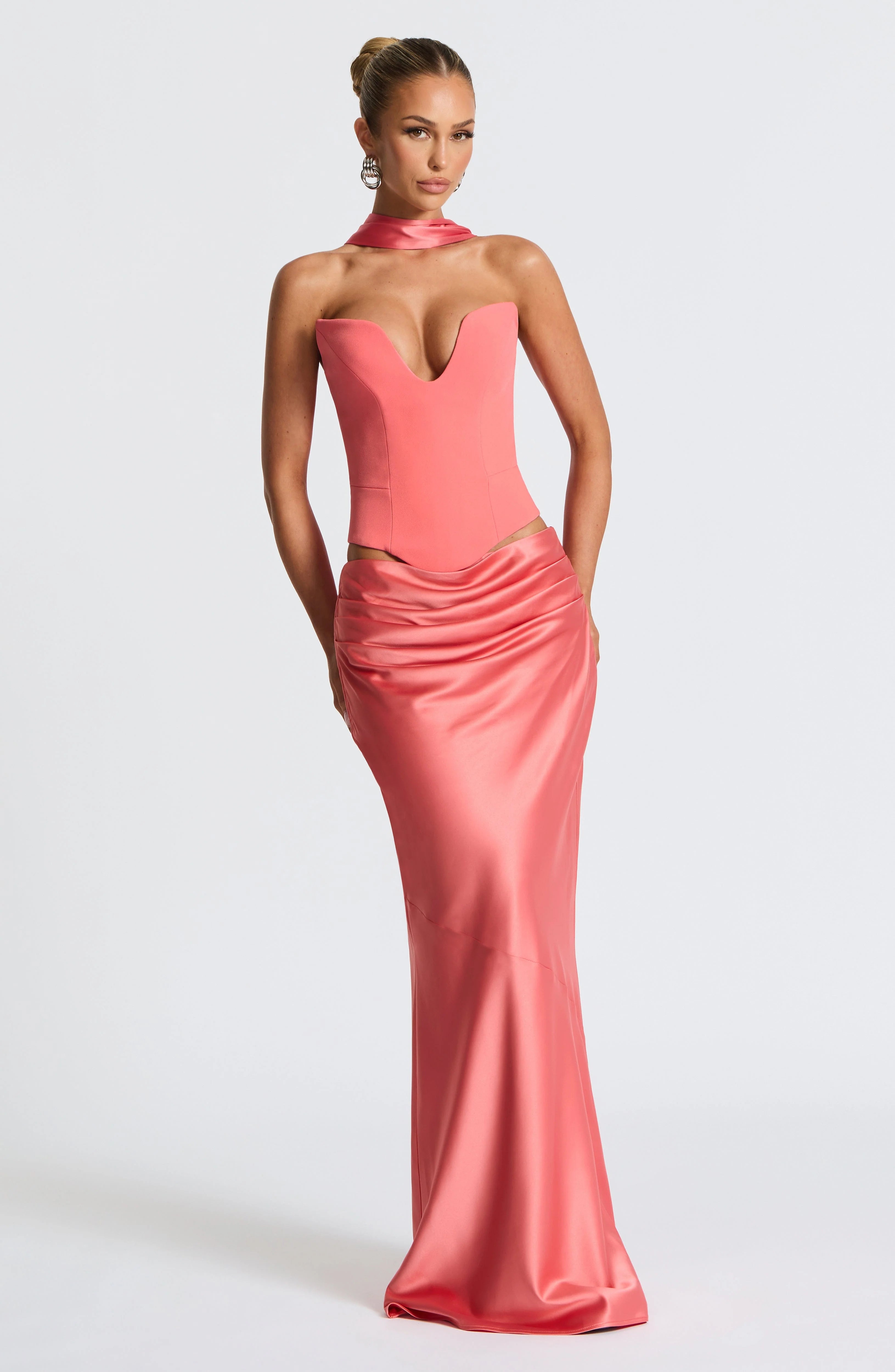 Kamiyah Corset - Coral Pink