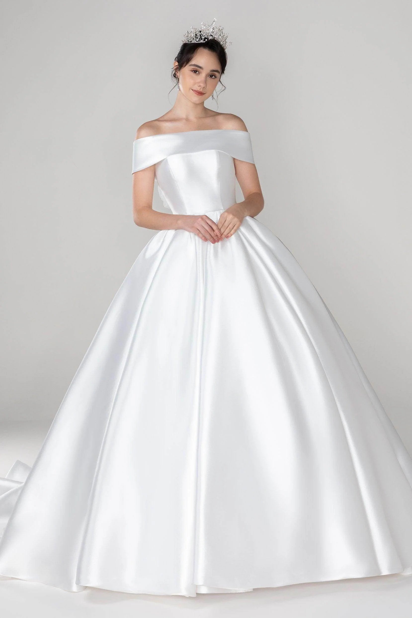 Princess Court Train Mikado Wedding Dress CW2520