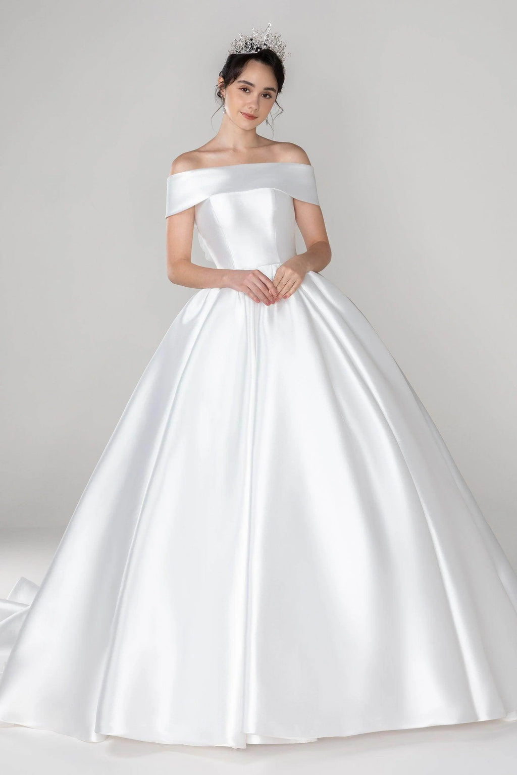 Princess Court Train Mikado Wedding Dress CW2520