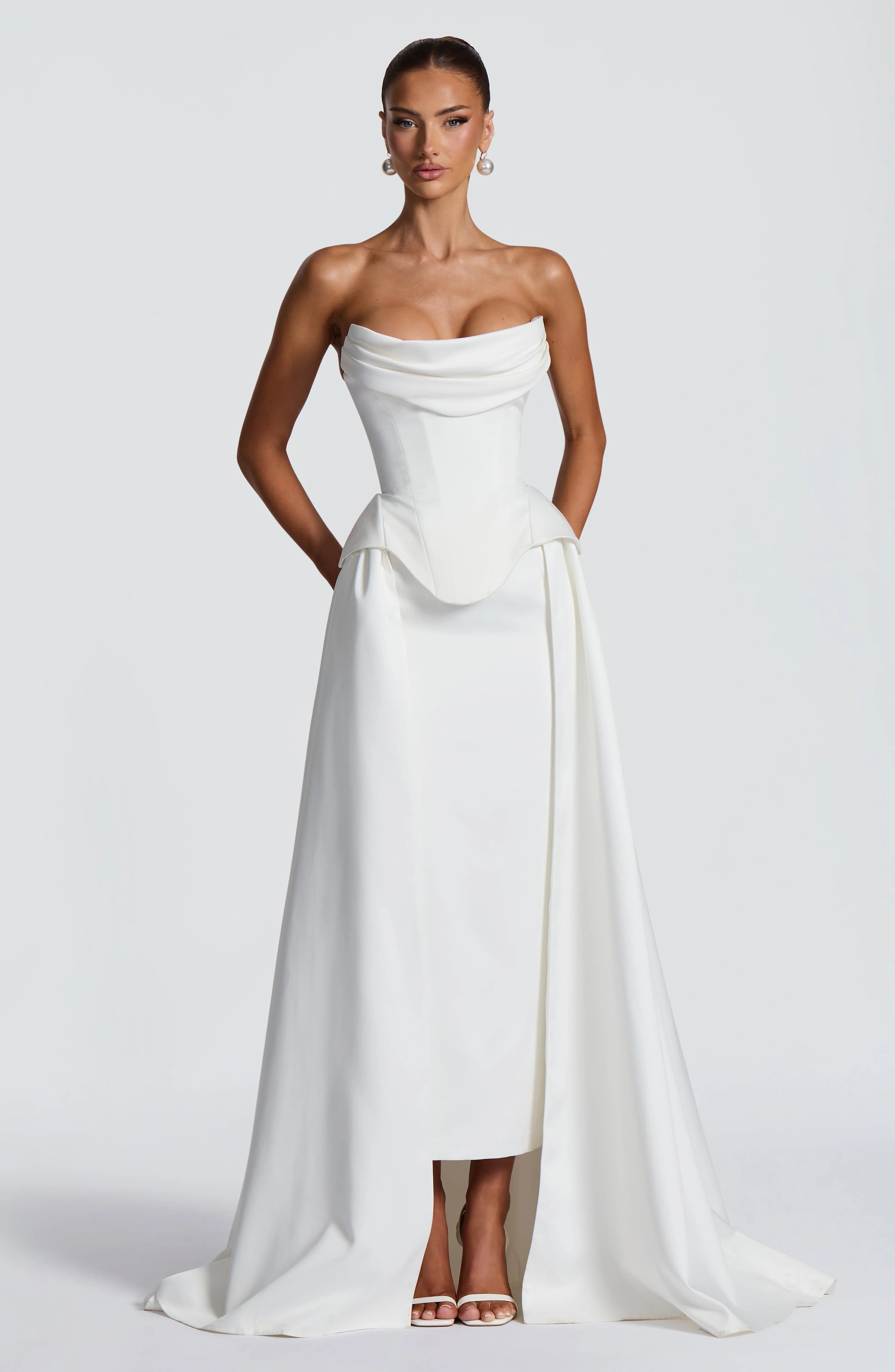 Neri Skirt Train - Ivory