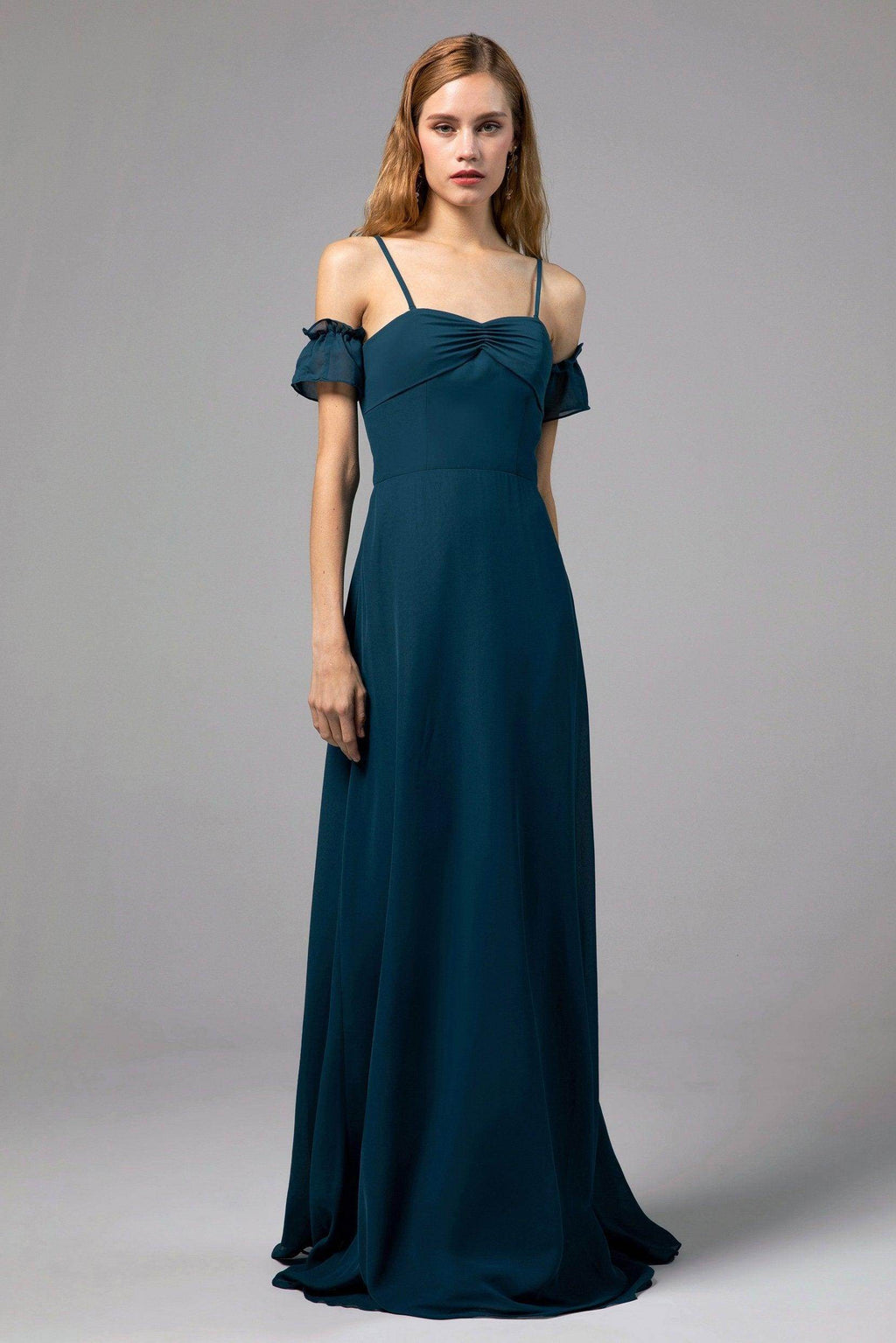 A-Line Floor Length Chiffon Bridesmaid Dress Formal Dresses CB0416