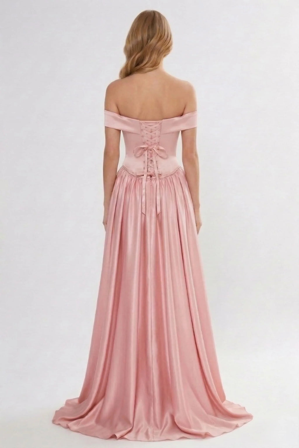 A-Line Floor Length Soft Satin Wedding Guest Dress CG0312