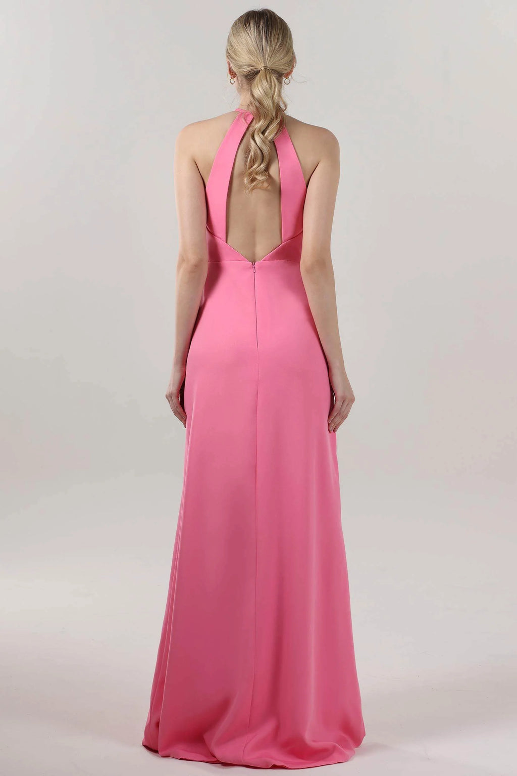 Sheath-Column Maxi Stretch Crepe Formal Dress CS0597