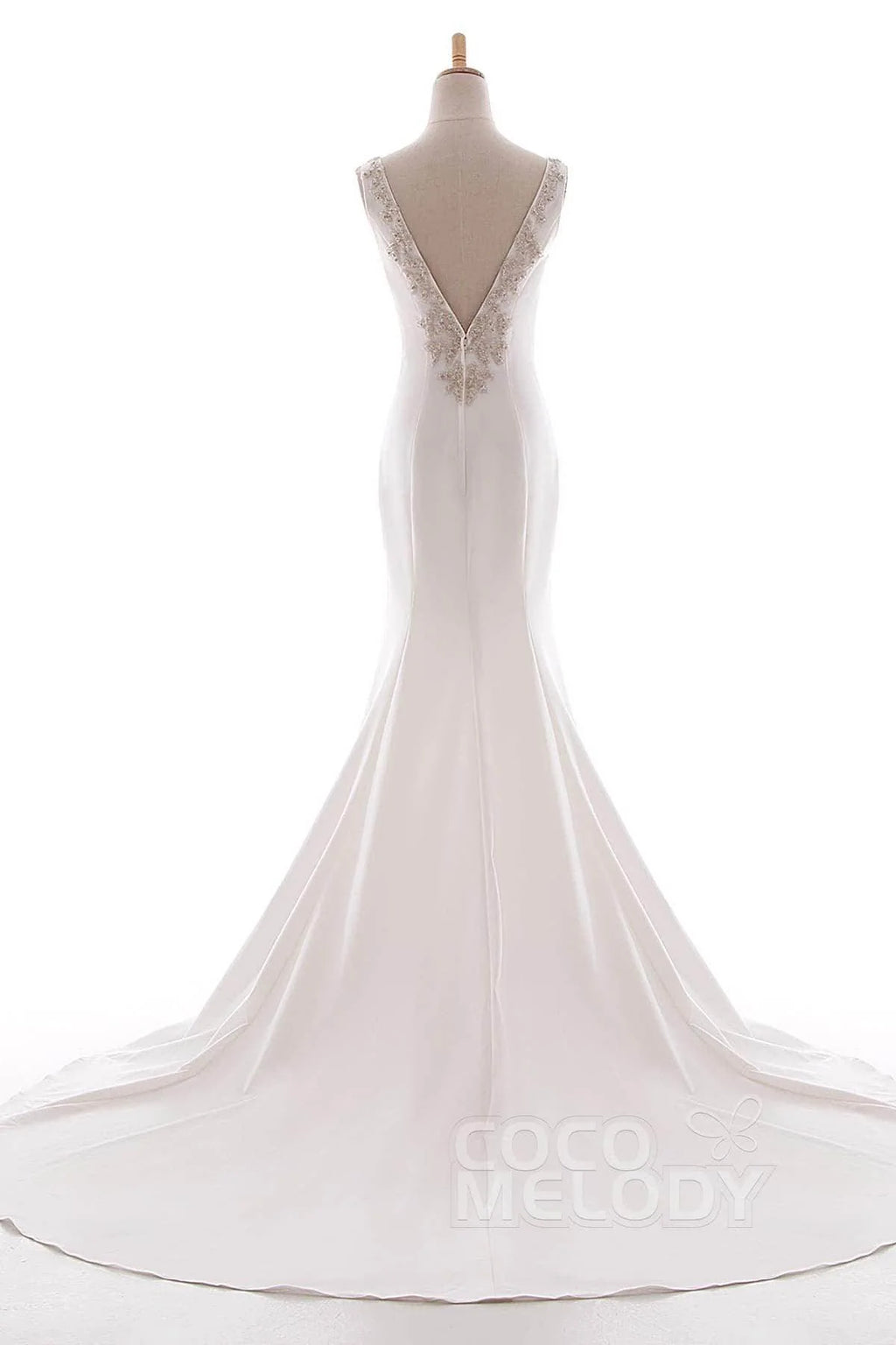 Mermaid Court Train Knitted Fabric Wedding Dress LD5237