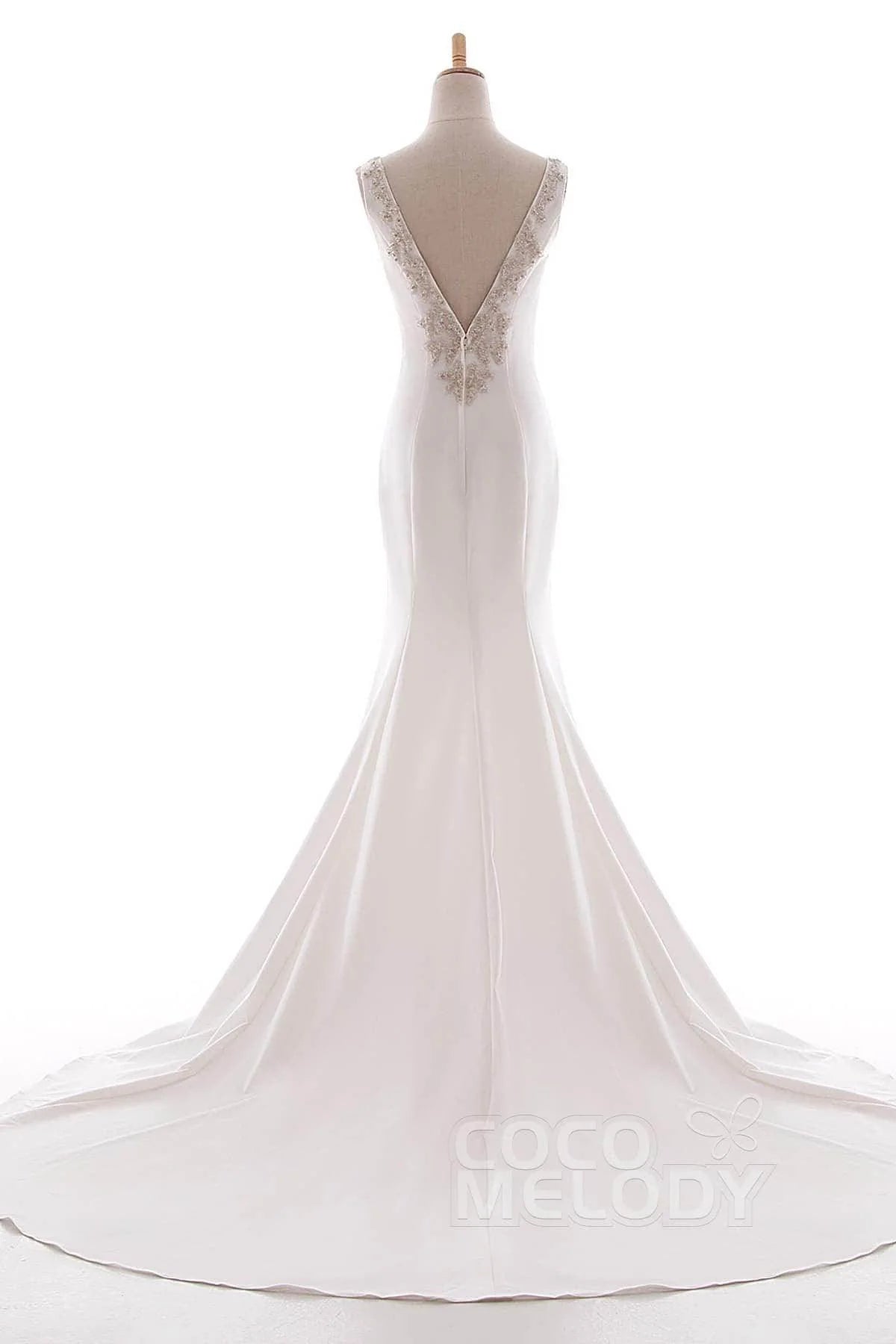 Mermaid Court Train Knitted Fabric Wedding Dress LD5237