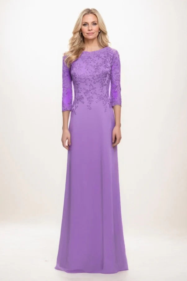 A-Line Maxi Chiffon Mother Of The Bride Dress CM0313