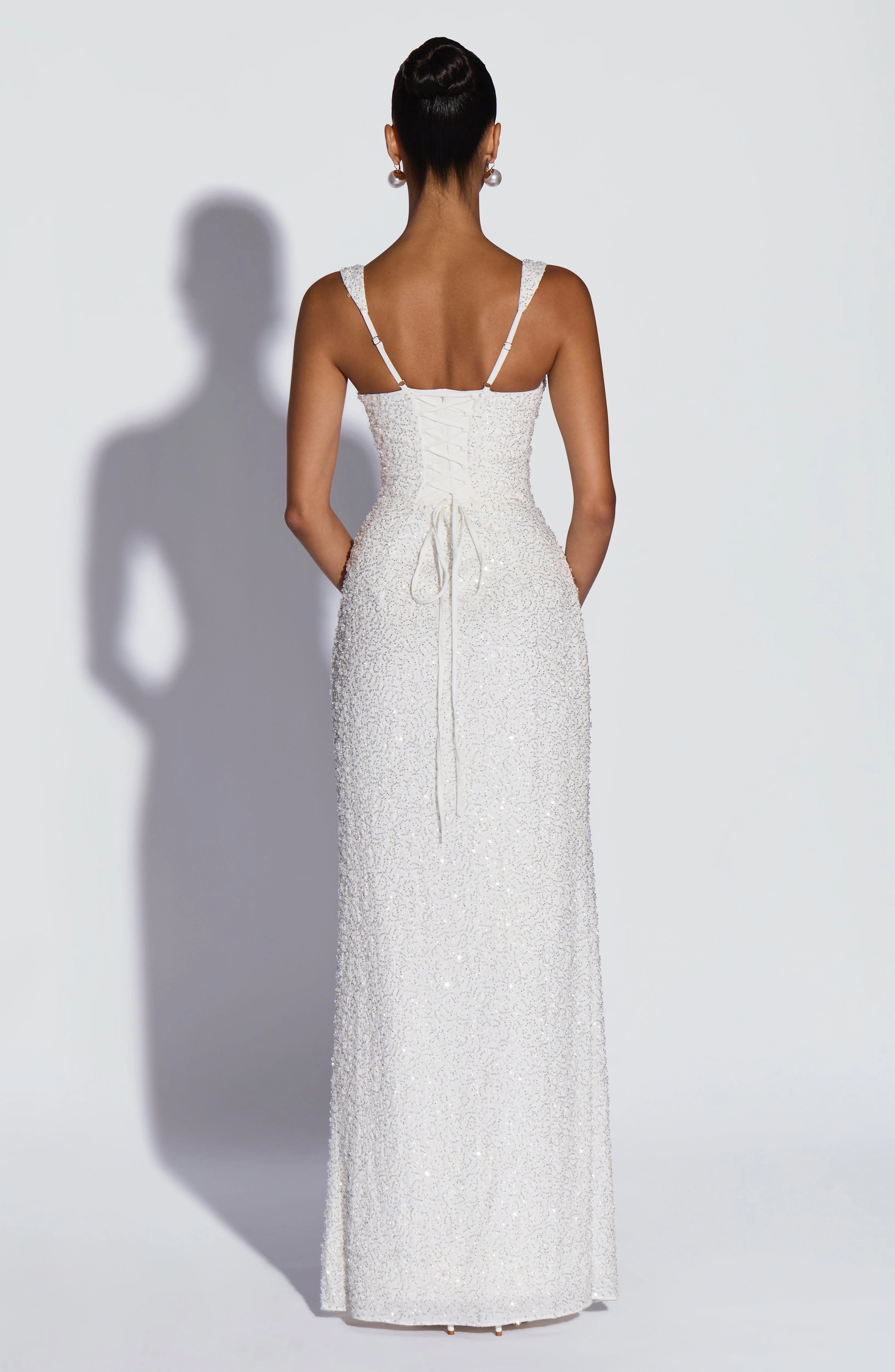 Calanthe Maxi Dress - Ivory Sparkle