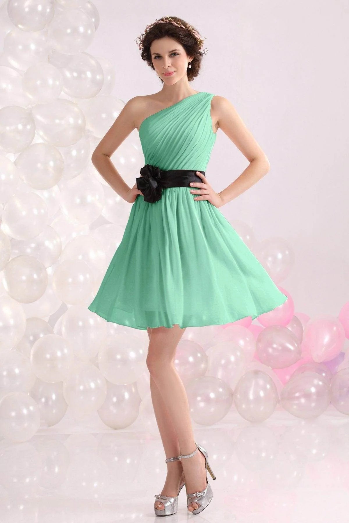 A-Line Short-Mini Chiffon Bridesmaids Dress COZB1301C
