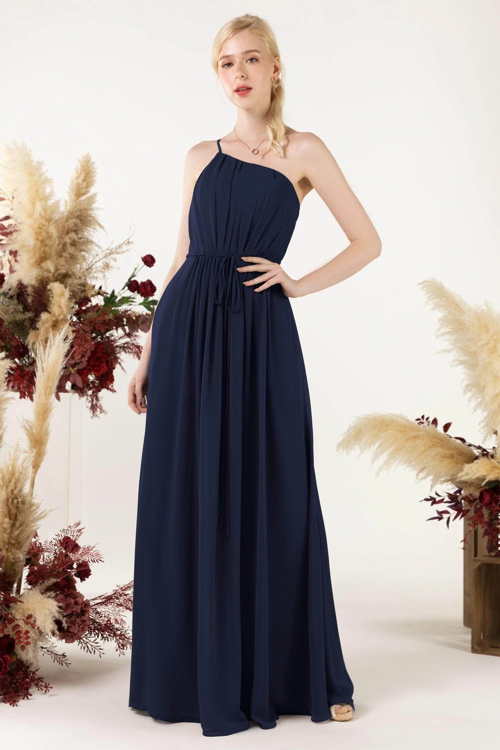 A-Line Floor Length Chiffon Bridesmaid Dress CB0462