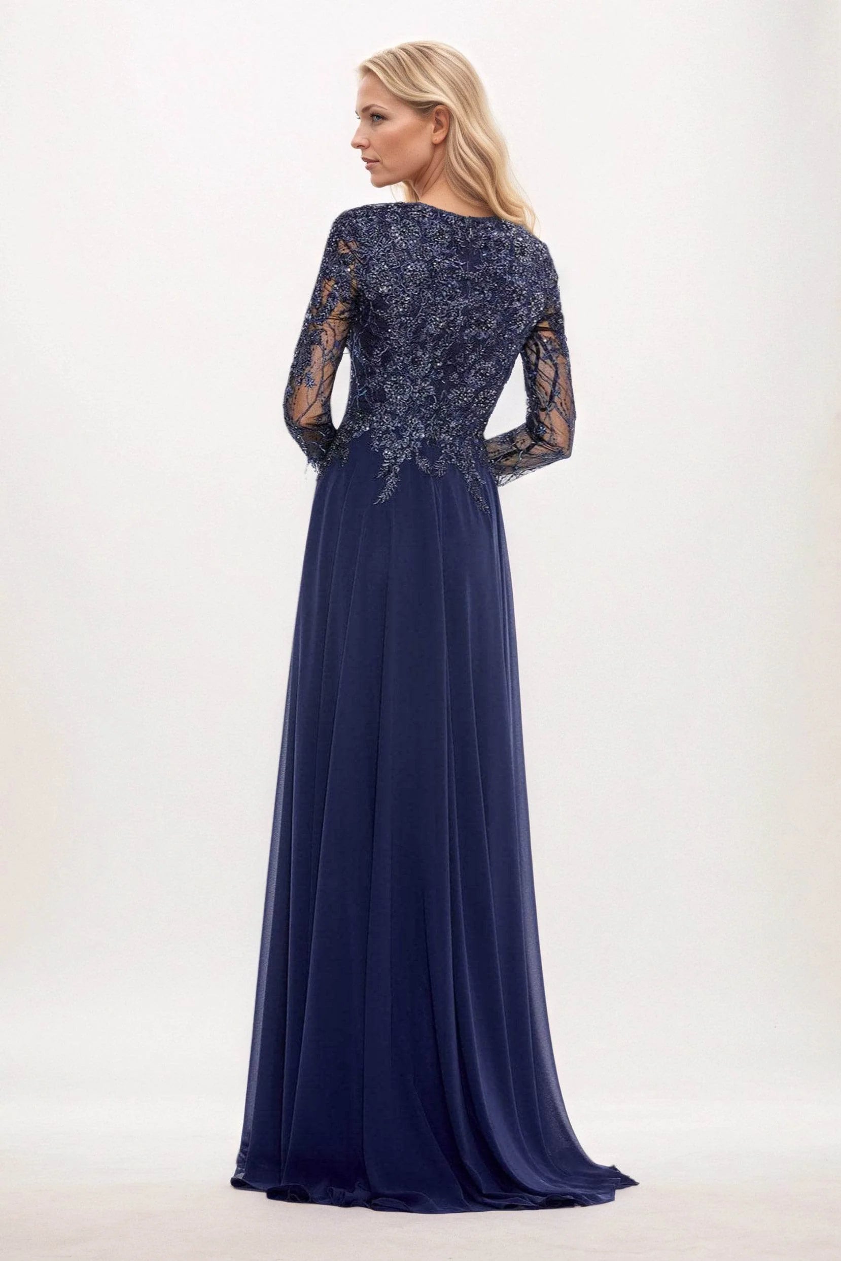 A-Line Maxi Chiffon Mother of the Bride Dresses CM0396