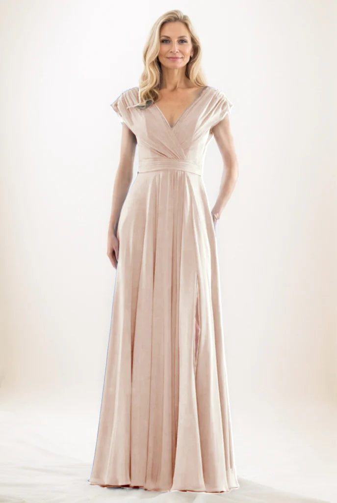 A-Line Maxi Chiffon Mother Of The Bride Dress CM0290