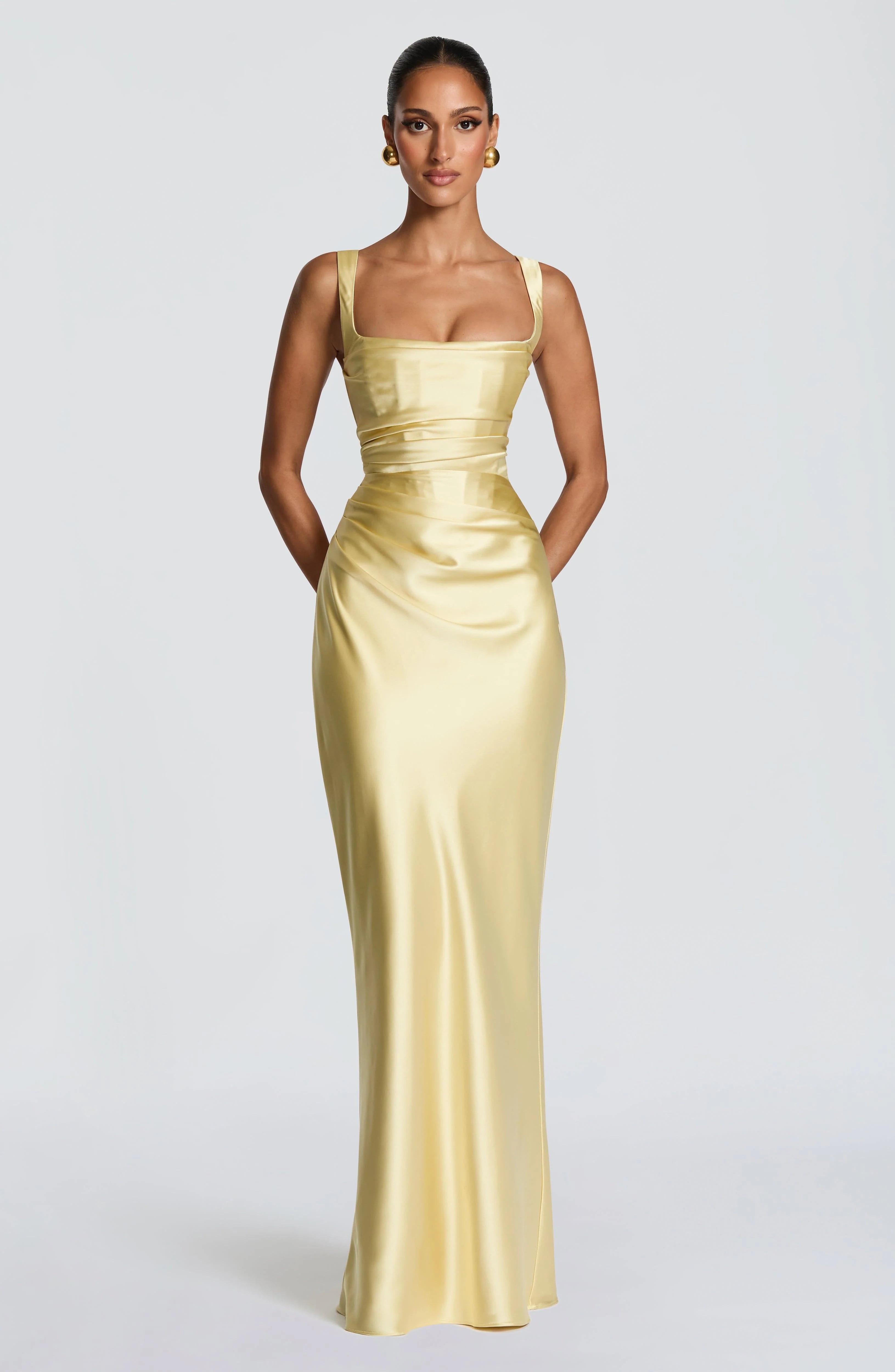 Calanthe Maxi Dress - Lemon