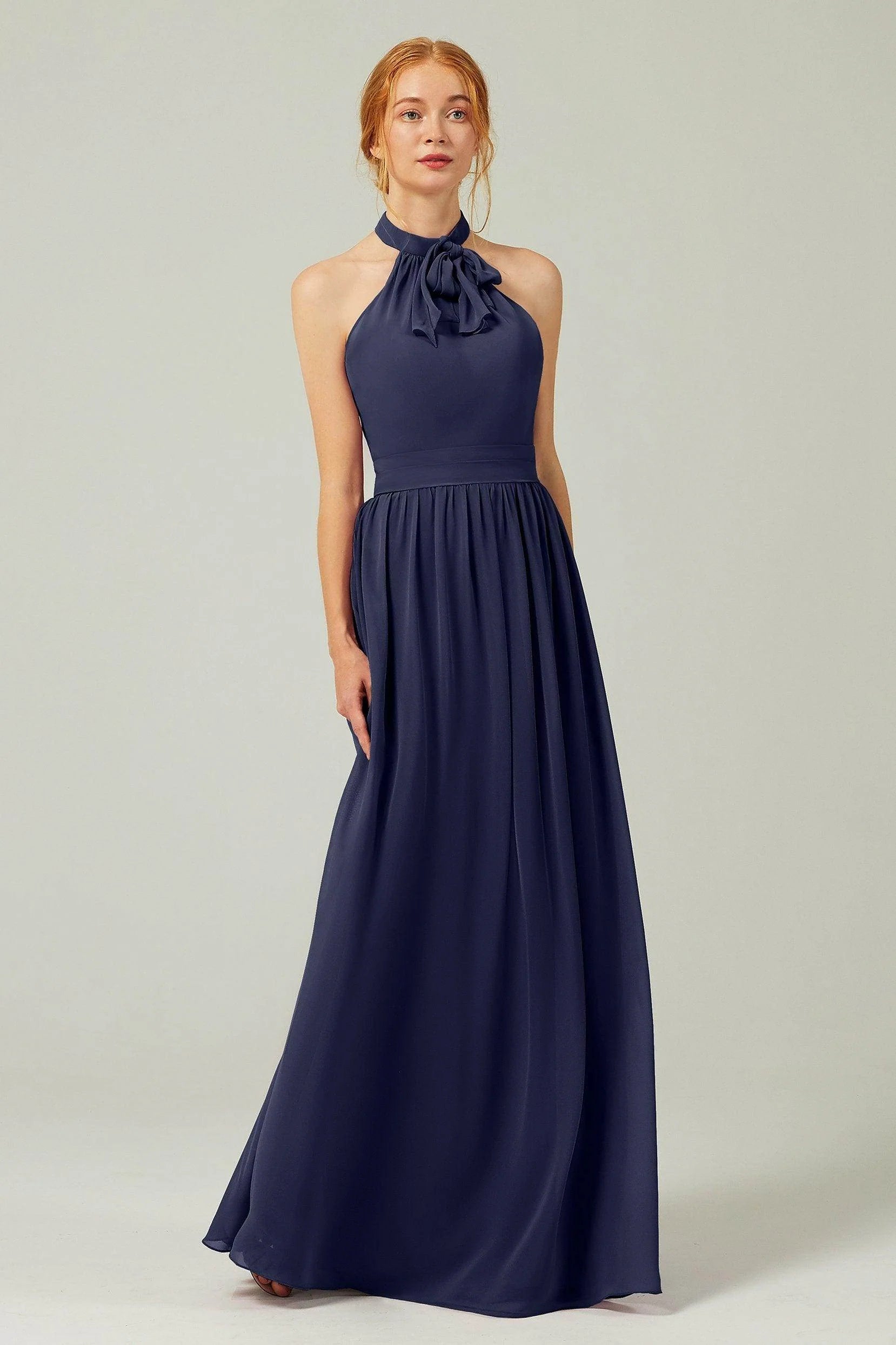 A-Line Floor Length Chiffon Bridesmaid Dress CB0295