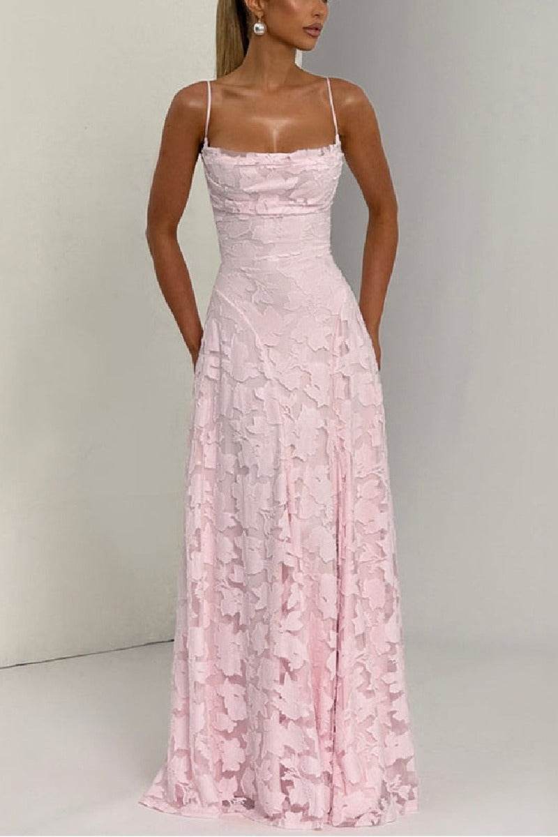 A-line Maxi Lace Formal Evening Dresses 976108418795