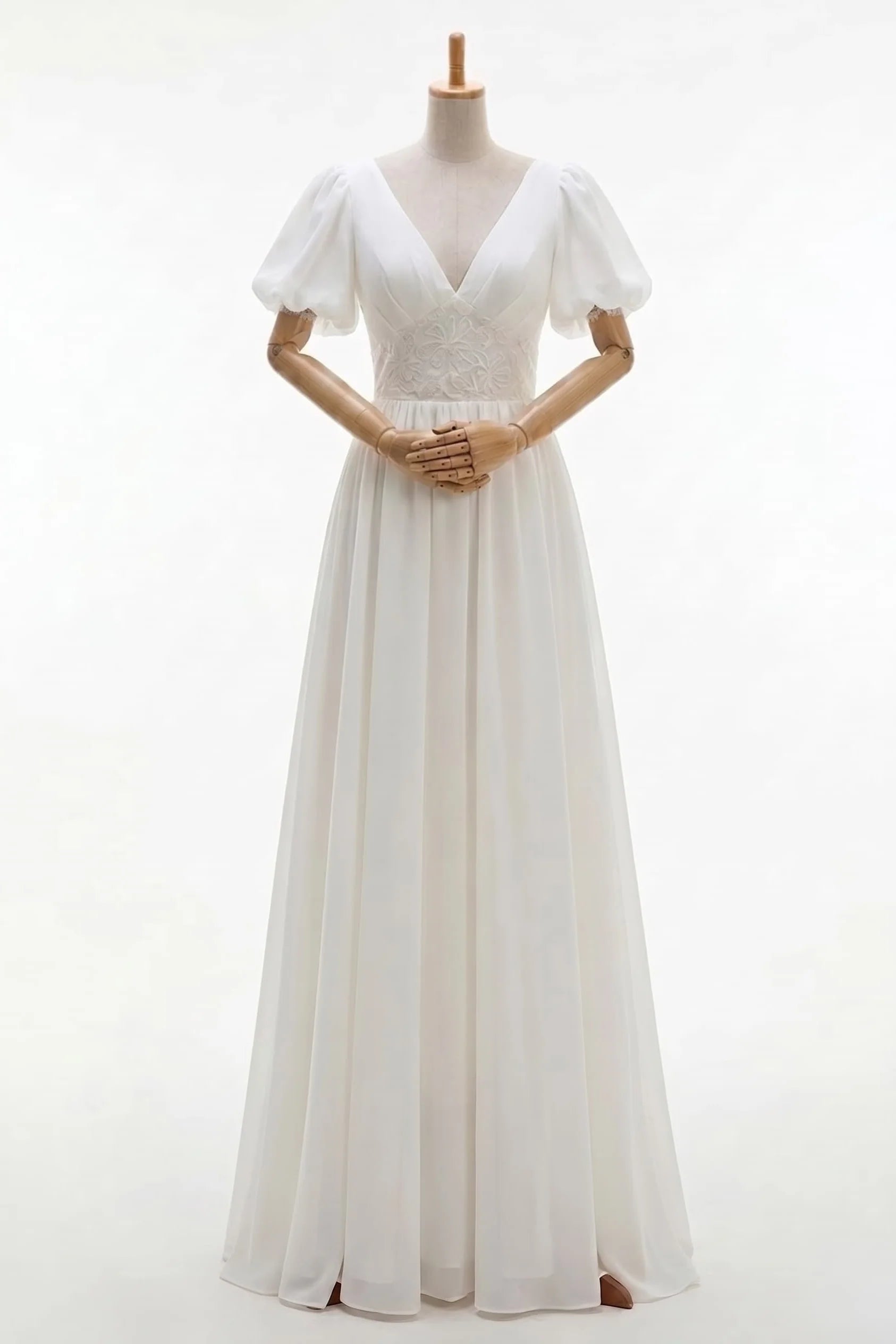 Sheath Floor Length Elastic Cloth Wedding Dress CW2676