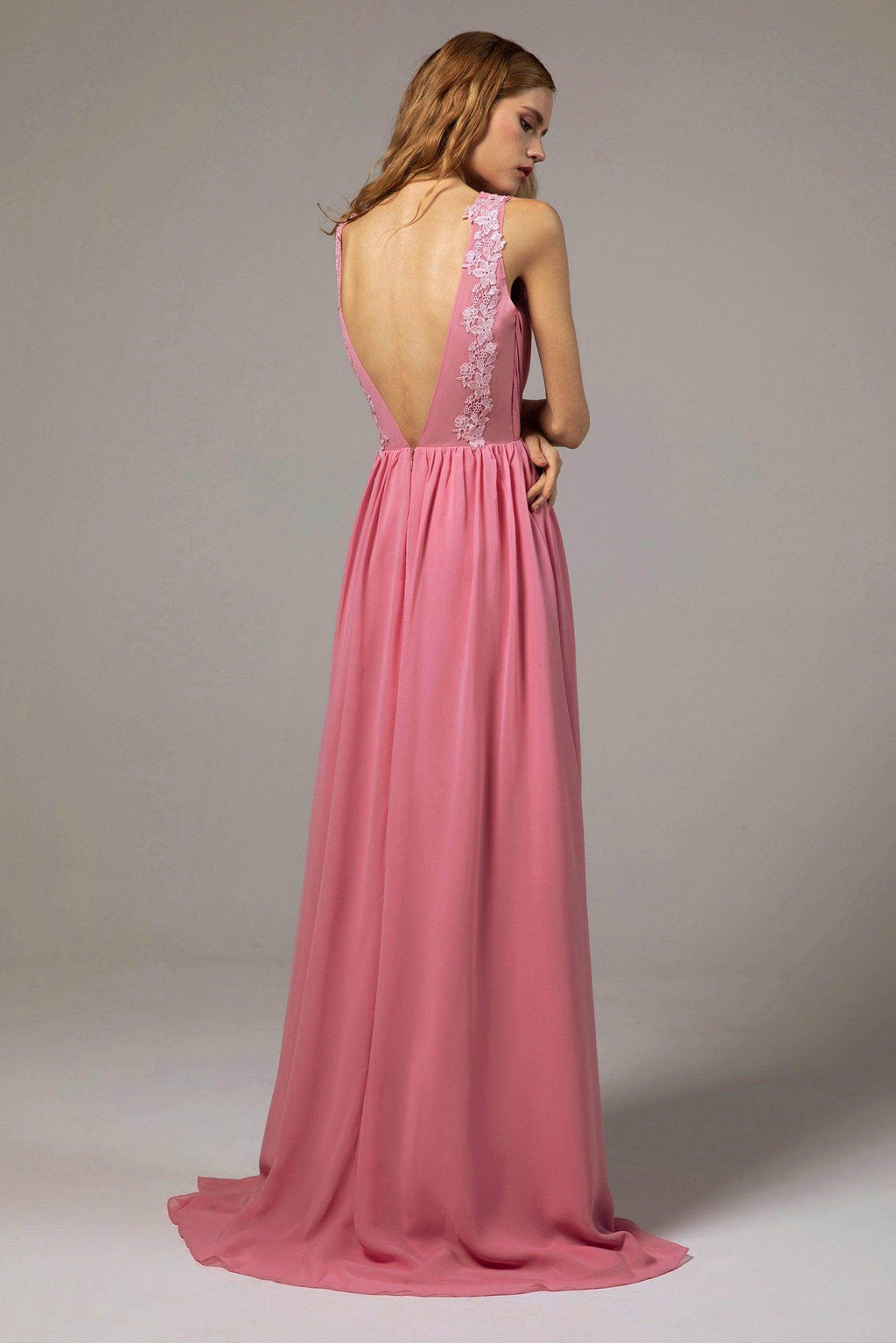 A-Line Floor Length Chiffon Bridesmaid Dress Formal Dresses CB0386