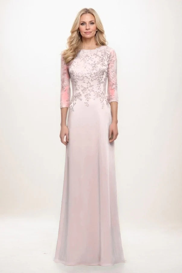 A-Line Maxi Chiffon Mother Of The Bride Dress CM0313