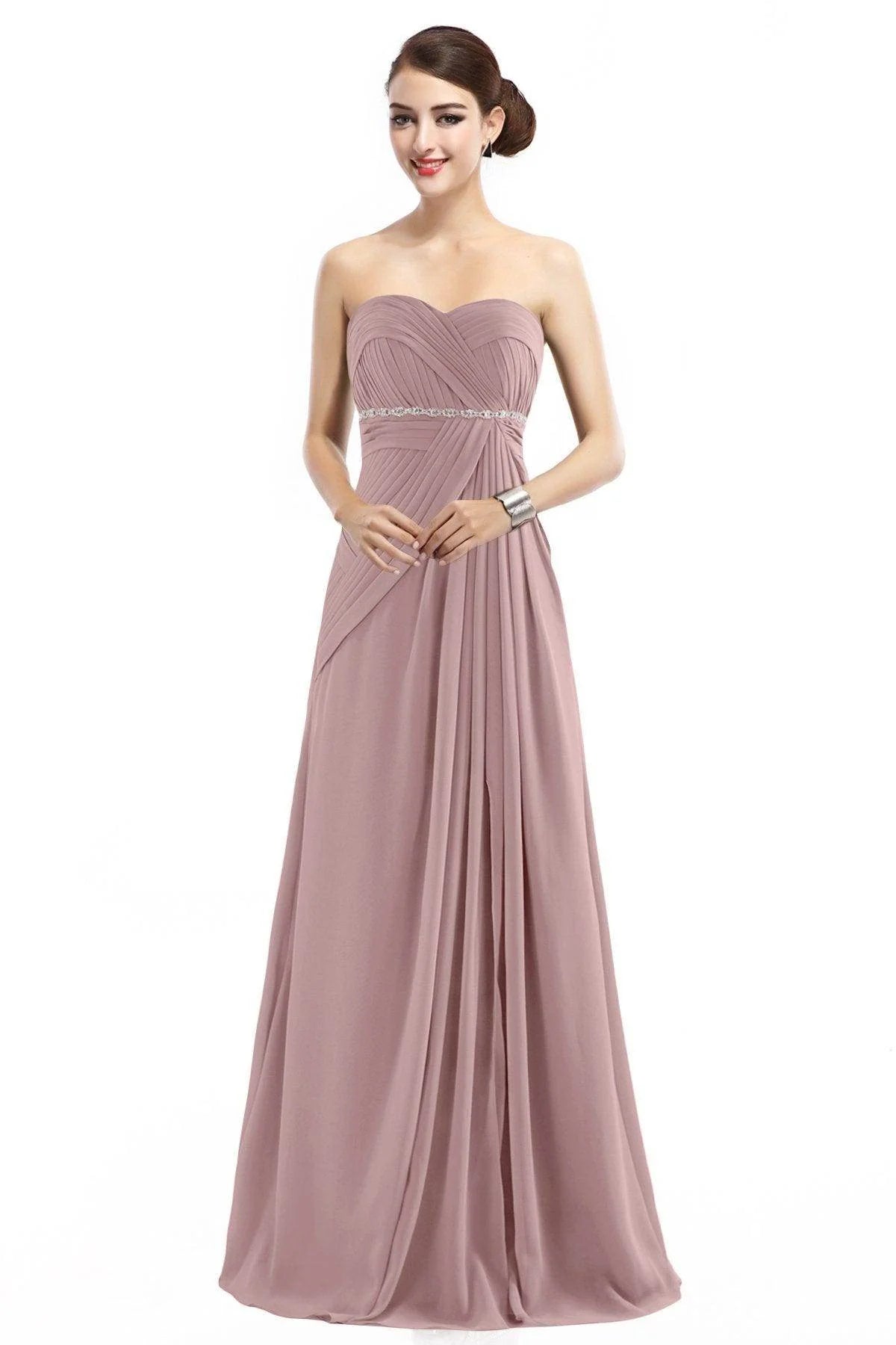 Sheath Floor Length Chiffon Bridesmaid Dress COZF14022