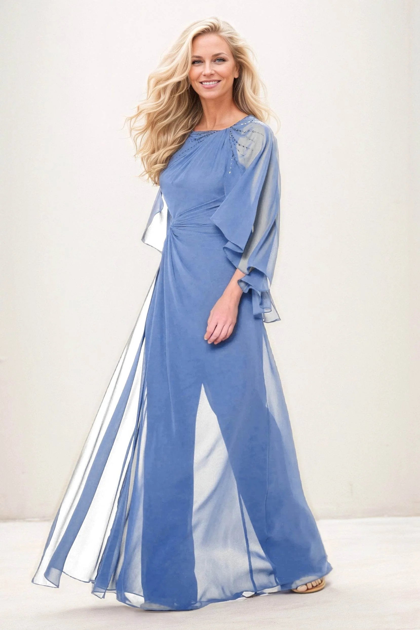 Jumpsuit Maxi Chiffon Mother of the Bride Dresses CM0392