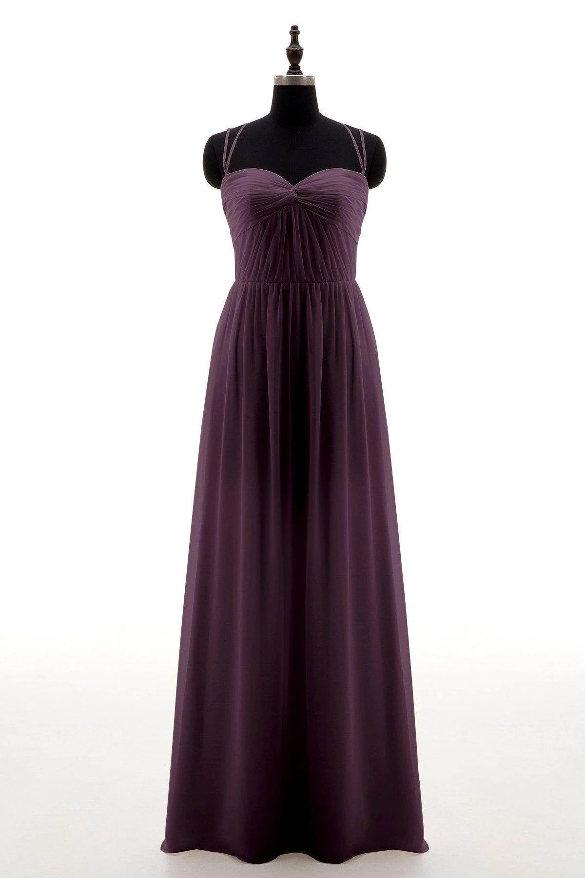 Sheath-Column Floor Length Chiffon Bridesmaid Dress NB3316