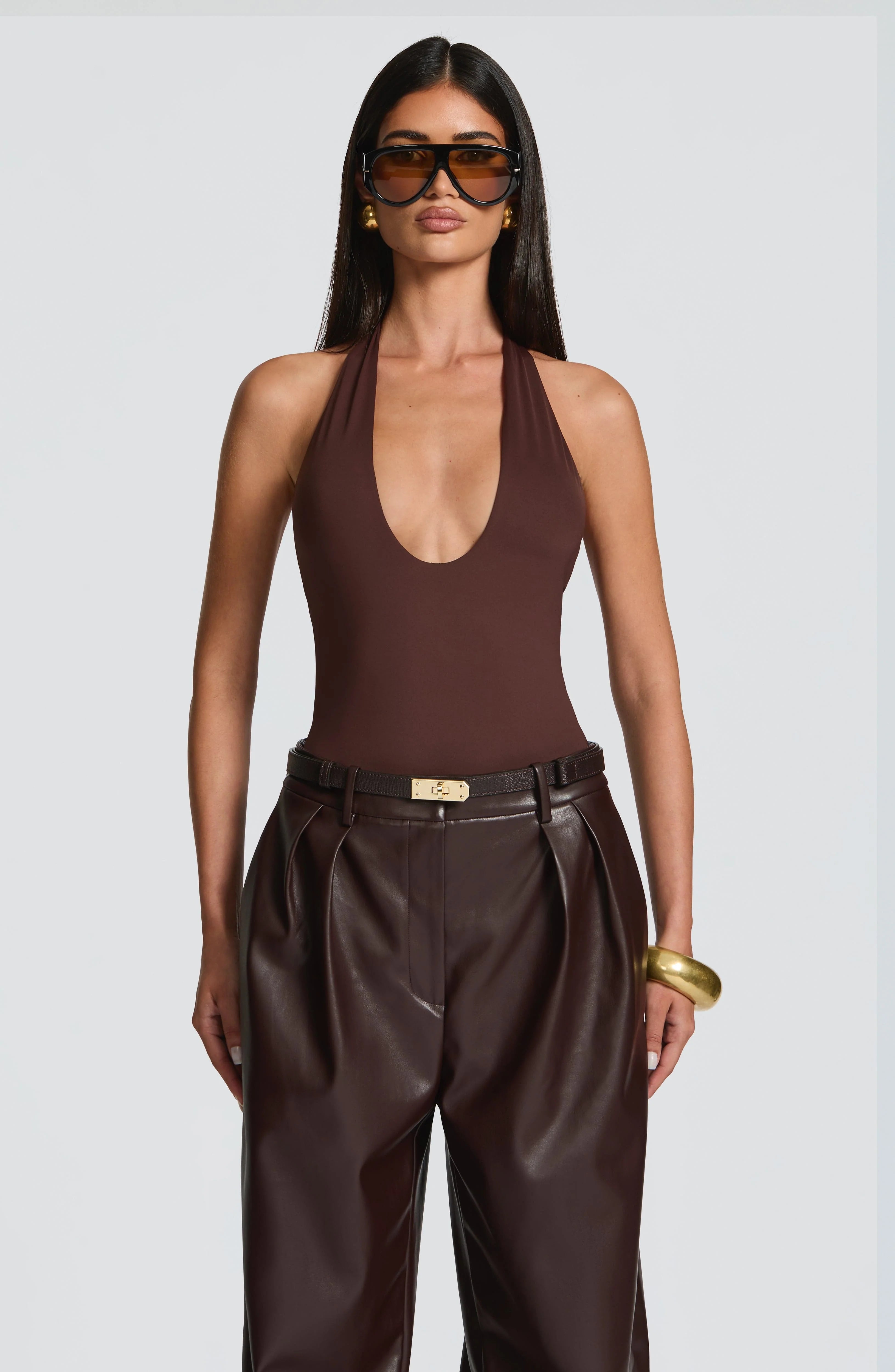 Glenda Pants - Plum Brown