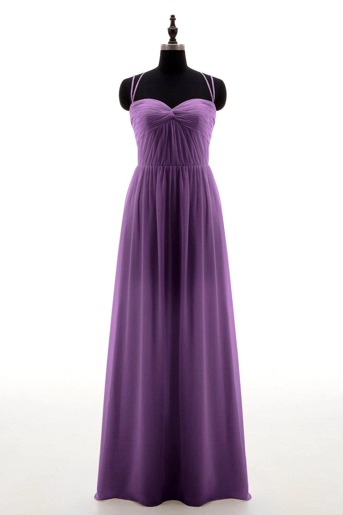 Sheath-Column Floor Length Chiffon Bridesmaid Dress NB3316
