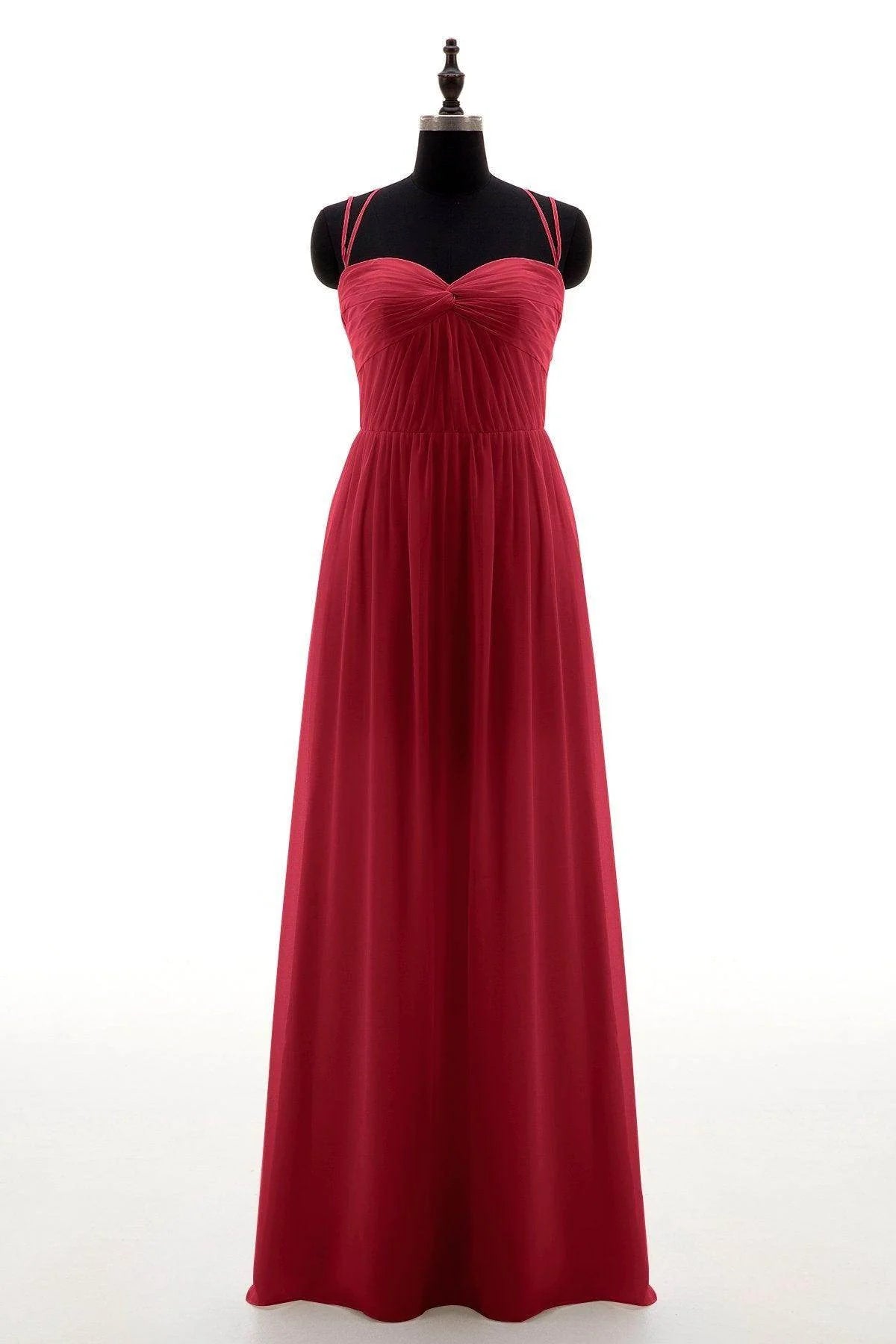 Sheath-Column Floor Length Chiffon Bridesmaid Dress NB3316