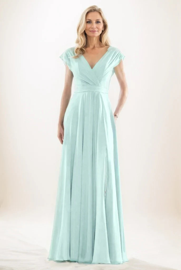 A-Line Maxi Chiffon Mother Of The Bride Dress CM0290